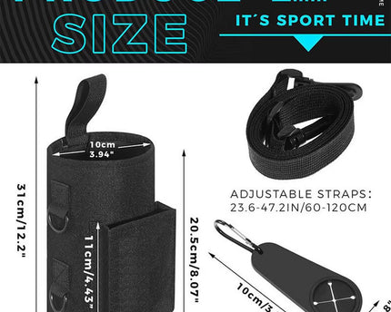 Magnetic Gym Water Bottle Bag Non Slip Magnetic Gym Sling Bag Portable Magnetic Water Bottle Carrier Holder for Gym Accessories