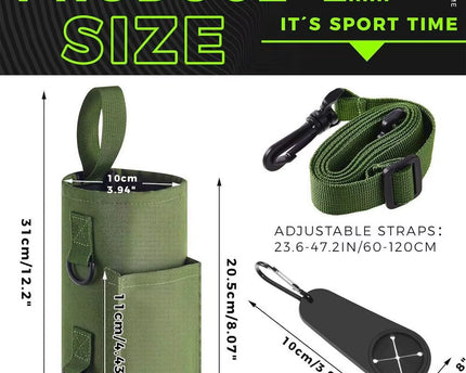 Magnetic Gym Water Bottle Bag Non Slip Magnetic Gym Sling Bag Portable Magnetic Water Bottle Carrier Holder for Gym Accessories