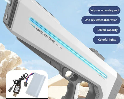Powerful Water Gun Automatic Continuous Shooting Electric Water Blaster Pistol Water Play Pool Summer Beach Toys for Kids Adult