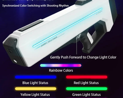Powerful Water Gun Automatic Continuous Shooting Electric Water Blaster Pistol Water Play Pool Summer Beach Toys for Kids Adult