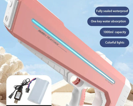 Powerful Water Gun Automatic Continuous Shooting Electric Water Blaster Pistol Water Play Pool Summer Beach Toys for Kids Adult